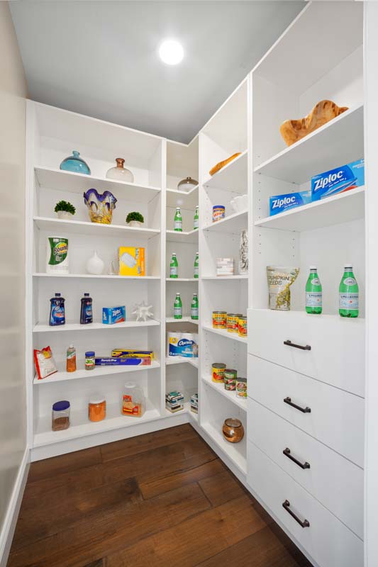 pantry with food items