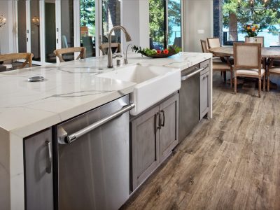 custom gray kitchen island-www.vkhourydesign.com