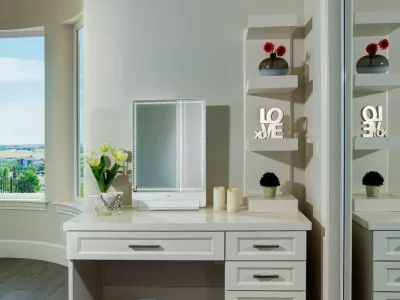 Interior-design-make-up-desk-led-mirror-storage-shelves