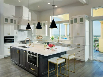 Kitchen-Design-new-construction-white-cabinets-shaker-style-smokey-grey-island